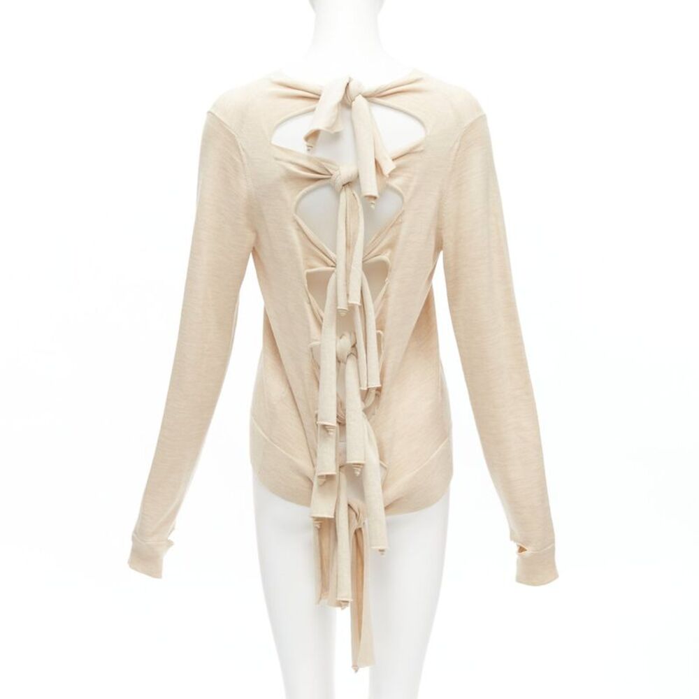 Celine Wool Silk Knot Back Sweater